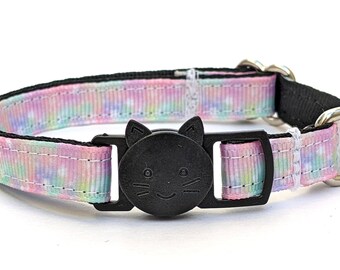 Pink Unicorn Cat Collar - Cute Colorful Girly Collar, Breakaway With Bell for Kittens, Small or Large Cats