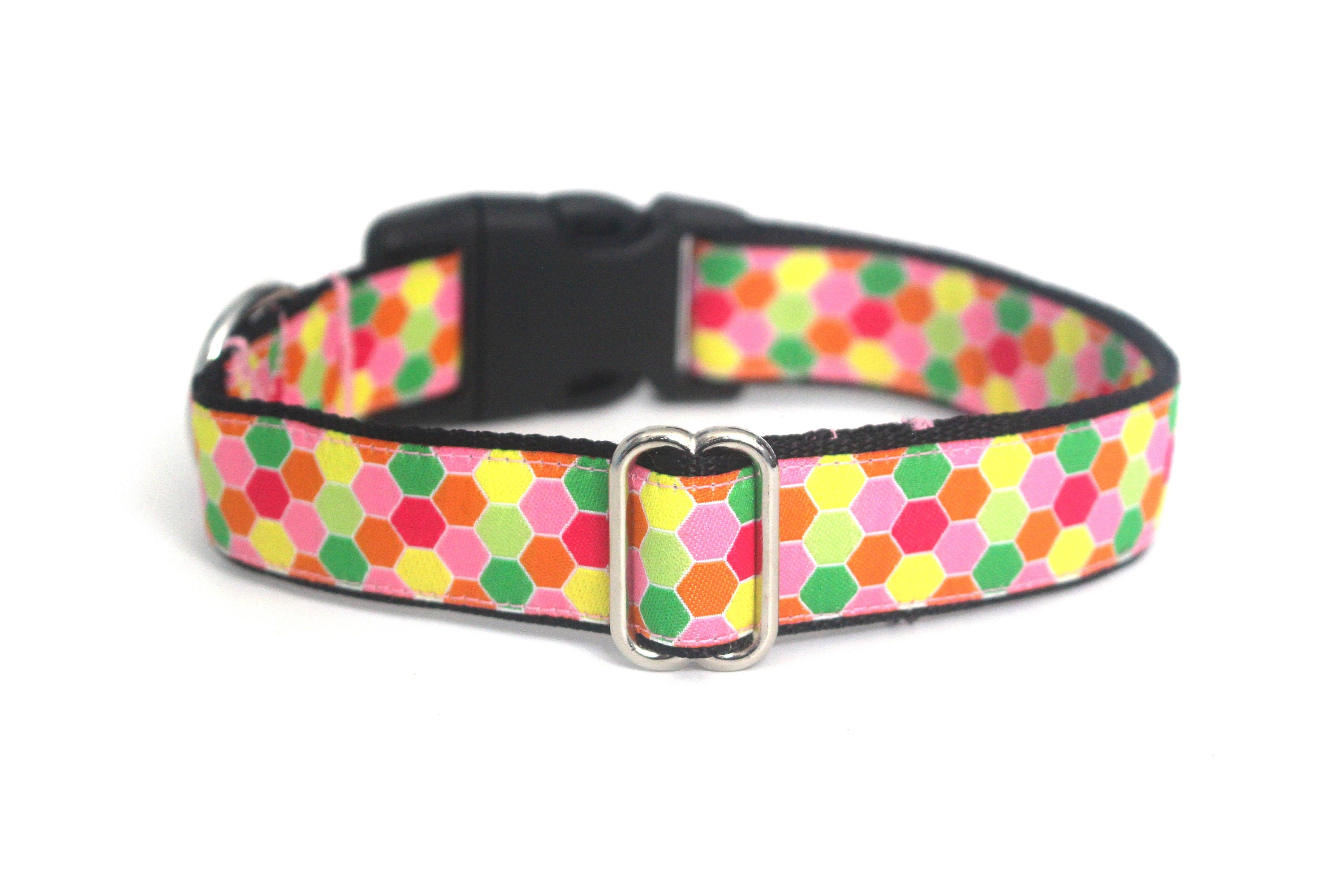 Pretty Mosaic Tiles Dog Collar Bright and Colorful Etsy UK