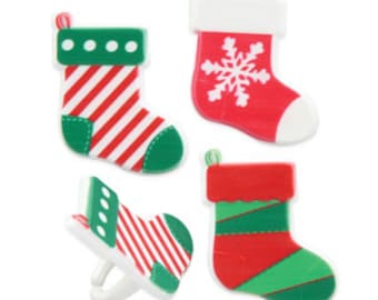 Christmas Stockings Cupcake Rings