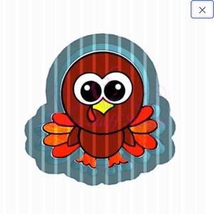 CUTE BOY TURKEY Cookie Cutter, 3D Printed Cookie Cutter, Sweet Stuff Shoppe