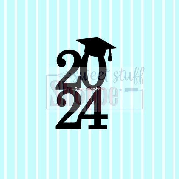 CLASS OF 2024, Silk Screen, Stuff Shoppe, Silk Screen Cookie Stencil, Mesh Stencil, Cutter Option, Custom Silk Screen