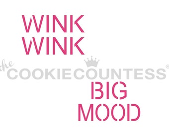 MODERN CONVERSATION HEARTS Stencil Set, Cookie Countess, Cookie Stencil/Cupcake Stencil
