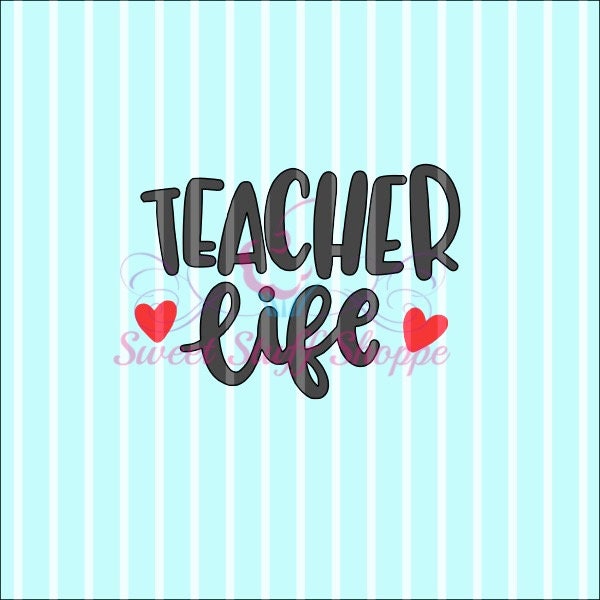 TEACHER LIFE, Cookie Silk Screen, Silk Screen Cookie Stencil, Mesh Stencil, Cookie Stencil, Custom Silk Screen