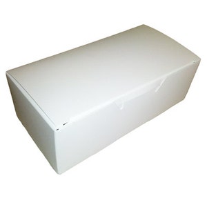 6 PLAIN WHITE 1 Piece Treat Box W/Pads image 1