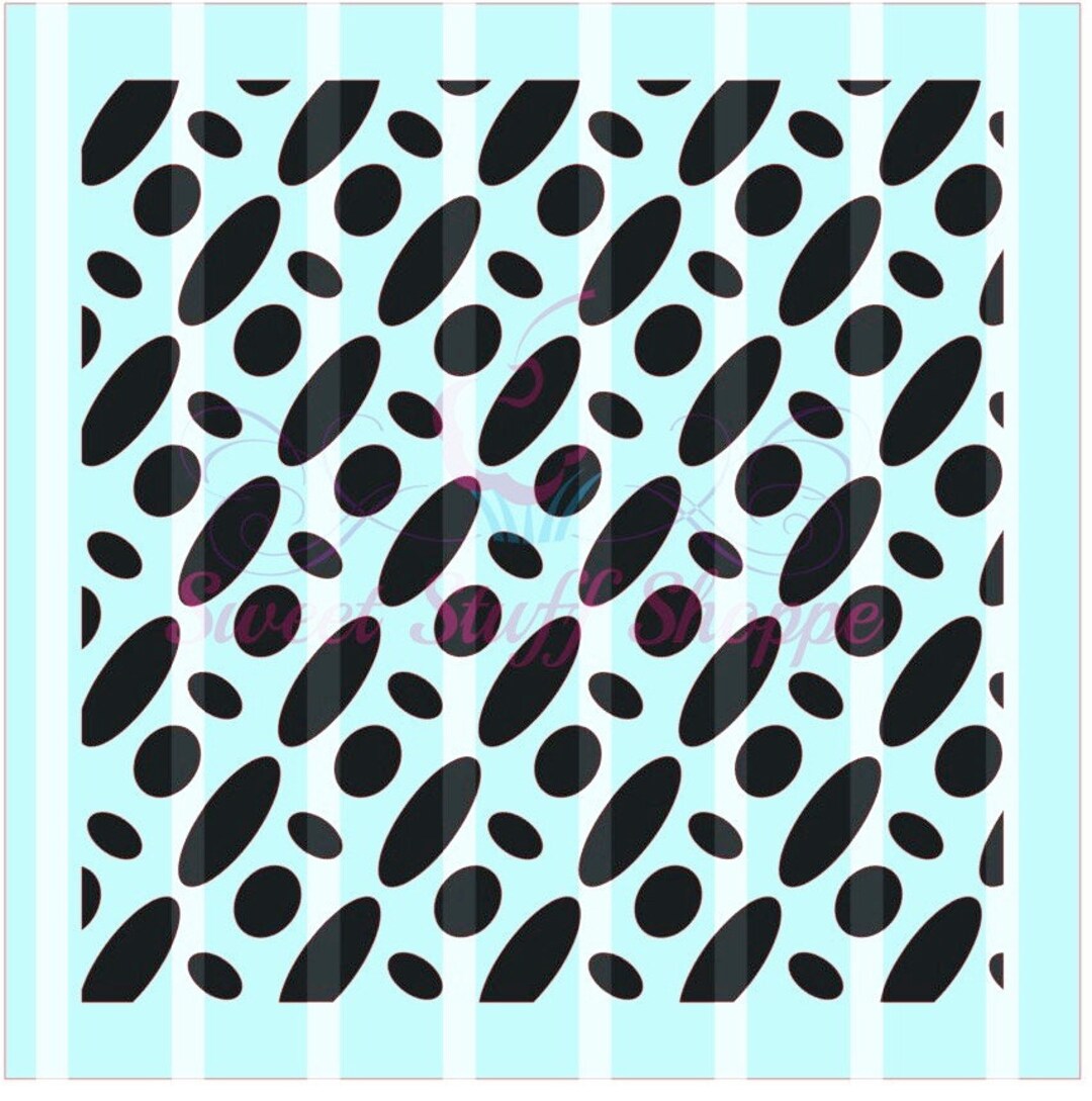 OVAL DOTS BACKGROUND, Cookie Silk Screen, Silk Screen Cookie Stencil