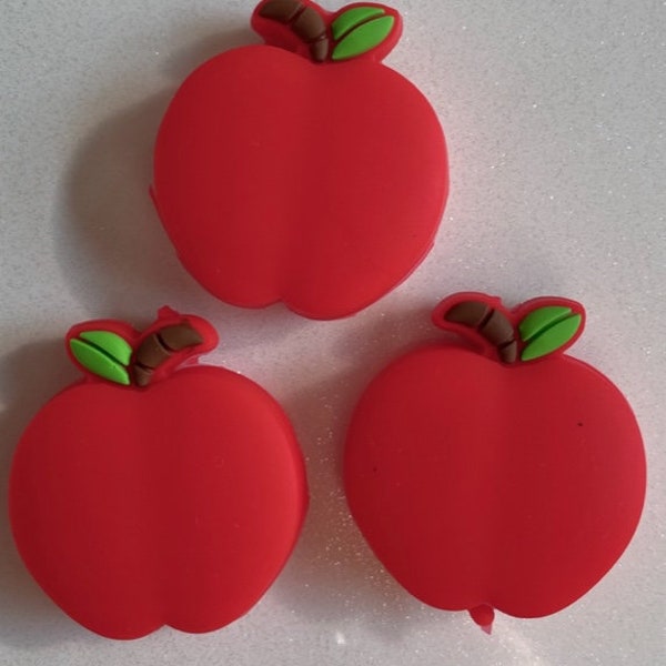 APPLE FOCAL Bead , Focal Beads, Apple Silicone Beads, Silicone Beads, Pen Beads, Scribe Bead