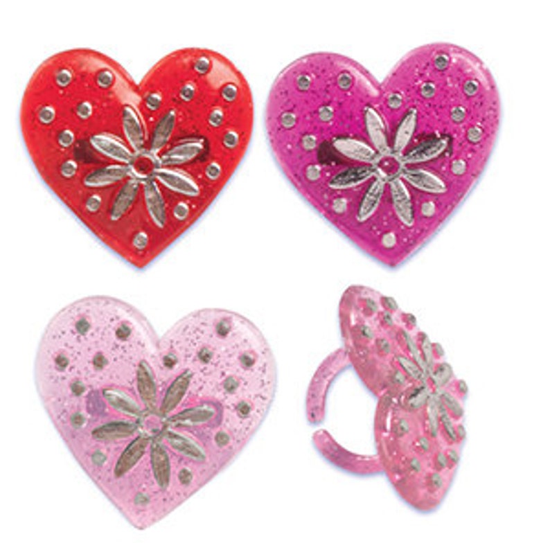 Glitter Heart Cupcake Rings image 1