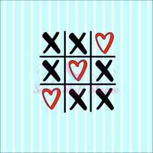 TIC TAC TOE Valentine, Silk Screen, Cookie Silk Screen, Silk Screen Cookie Stencil, Mesh Stencil, Cookie Stencil, Custom Silk Screen
