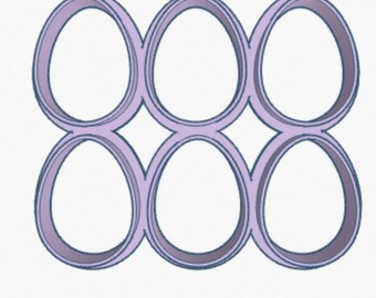 2 Inch Egg Shaped Cookie Cutter - 3D Printed Food Safe Mold For Baking And Crafts