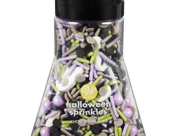 GHOST SPRINKLE Mix,  3.95 Ounces, Wilton Sprinkles, Halloween Sprinkles