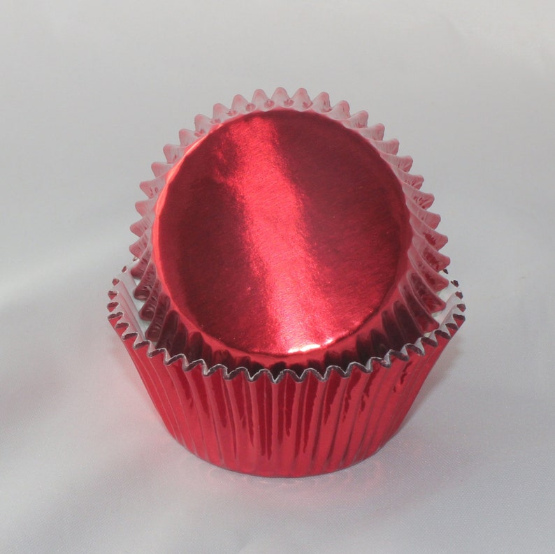RED FOIL Cupcake Liners Etsy