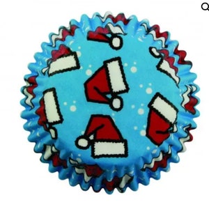 PME SANTA HATS - Mini Cupcake Liners  - 100 Per Pack