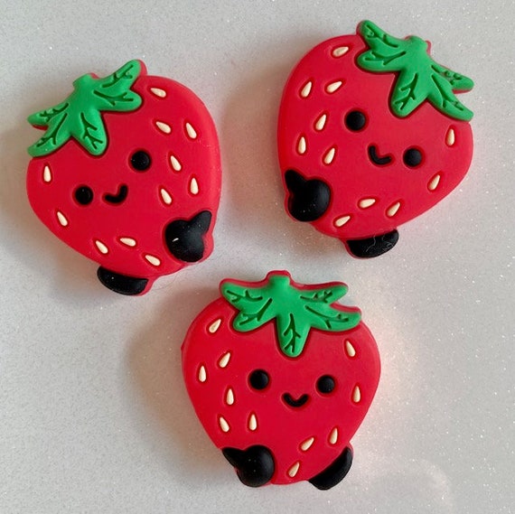 STRAWBERRY FOCAL Bead , Focal Beads, Strawberry Silicone Beads, Silicone  Beads, Pen Beads, Scribe Bead