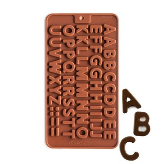 Moule Silicone Alphabet Minuscules Pour Fondant, Chocolat, Pâte - 4.13x4.84 Pouces - Réutilisable