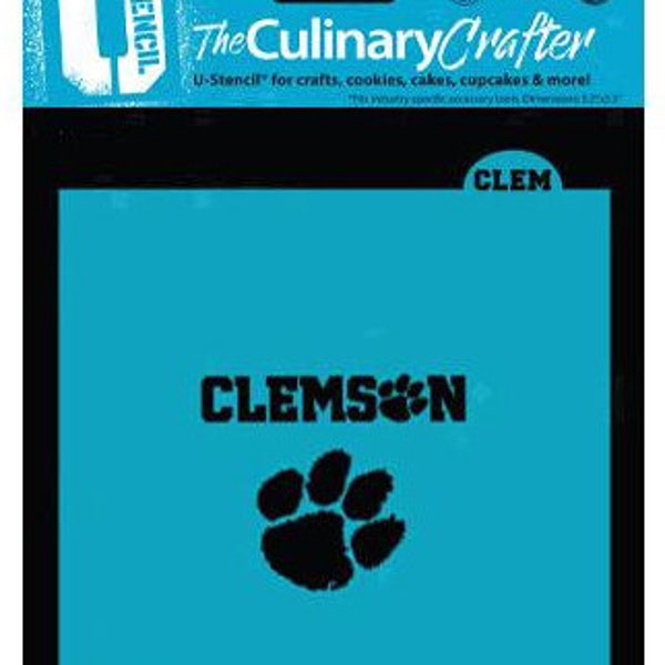 CLEMSON & PAW! College Stencil, U Stencil College Stencils, Cookie Stencil