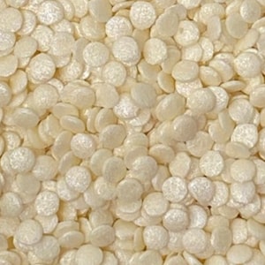 PEARL IVORY Confetti Candy Decorations, Confetti Sprinkles, Sprinkles, 4 Ounces or 2 Ounces