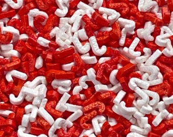 CANDY CANE SPRINKLES, Red and White Sprinkles, 2 or 4 Ounces, Thick Sprinkles