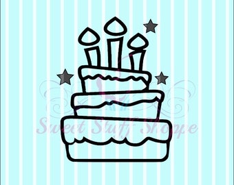 BIRTHDAY Cake PYO, Silk Screen, Cookie Silk Screen, Silk Screen Cookie Stencil, Mesh Stencil, Cookie Stencil, Custom Silk Screen