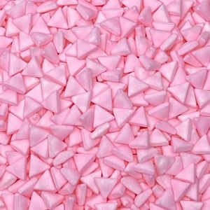 PINK TRIANGLE SPRINKLES, Yellow Sprinkles, 2 or 4 Ounces, Thick Sprinkles