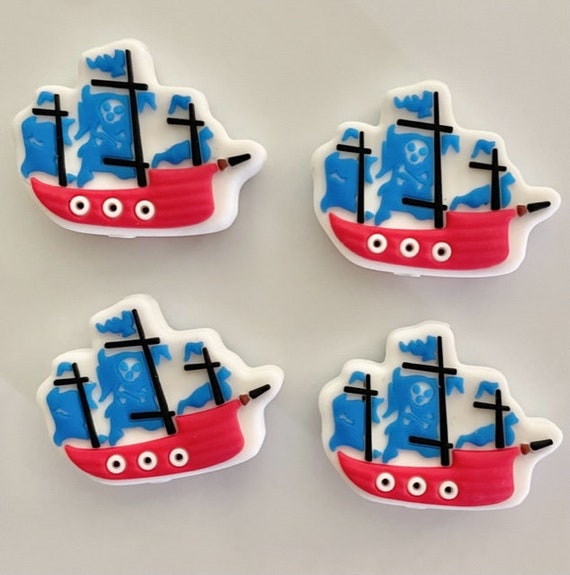 PIRATE BOAT FOCAL Bead , Focal Beads, Boat Silicone Beads, Silicone Beads,  Pen Beads, Scribe Bead -  Denmark