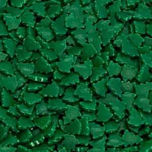 CHRISTMAS TREE SPRINKLES ,  Green Sprinkles, 4 Ounces, Thick Sprinkles, Pine Trees