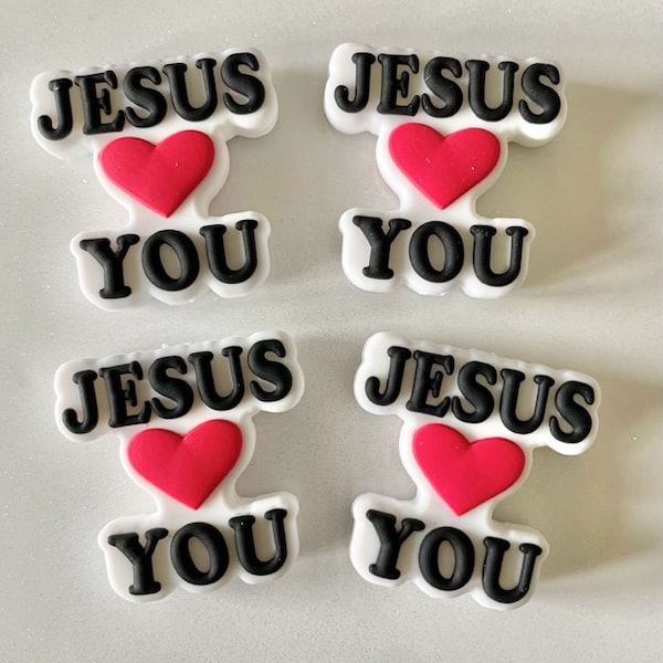 JESUS LOVES YOU Focal Bead , Focal Beads, Jesus Loves You Silicone Beads, Silicone Beads, Pen Beads, Scribe Bead