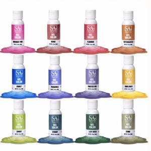 THE SUGAR ART Gel Colors!  All colors Plus New ones are available!!  1 ounce bottle.