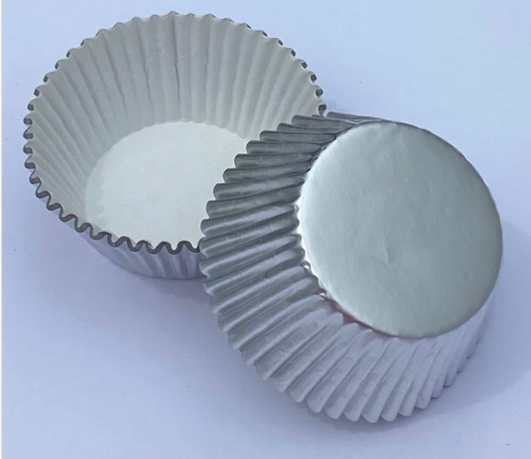 SILVER JUMBO Foil Cupcake Liners, Cupcake Liners, 30 Pieces Etsy