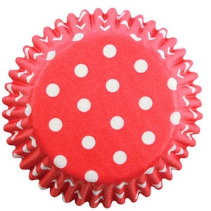PME RED POLKA Dot - Mini Cupcake Liners  - 100 Per Pack