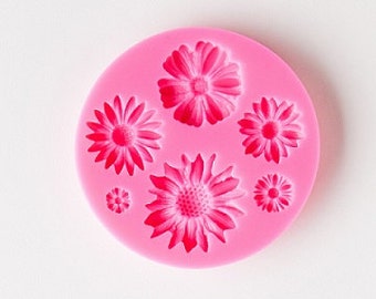 ASSORTED DAISY Silcone Fondant Mold