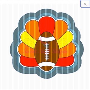 CUTE TURKEY FOOTBALL Cookie Cutter, 3D Printed Cookie Cutter, Sweet Stuff Shoppe