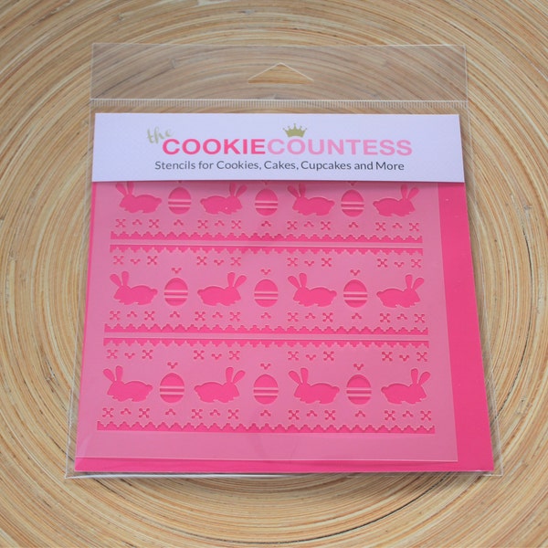 EASTER BORDER Cookie Countess, Cookie Stencil/Cupcake Stencil