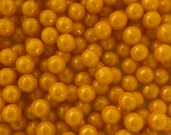 GOLD Sugar Pearls  "Cake/Cupcake/Cookie Decorations", 7MM, 2 Ounce or 4 Ounce