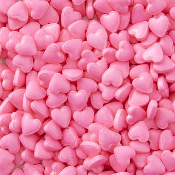 WILTON PINK HEART Candy Decorations 1.1 Ounce Pack