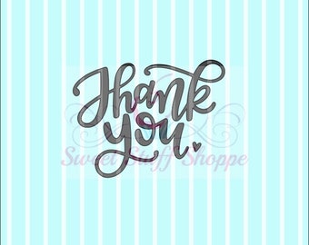 THANK YOU, Silk Screen, Stuff Shoppe, Silk Screen Cookie Stencil, Cookie Cutter, Mesh Stencil, Cookie Stencil, Custom Silk Screen