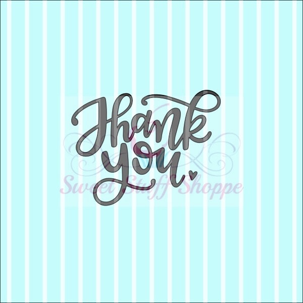 THANK YOU, Silk Screen, Stuff Shoppe, Silk Screen Cookie Stencil, Cookie Cutter, Mesh Stencil, Cookie Stencil, Custom Silk Screen