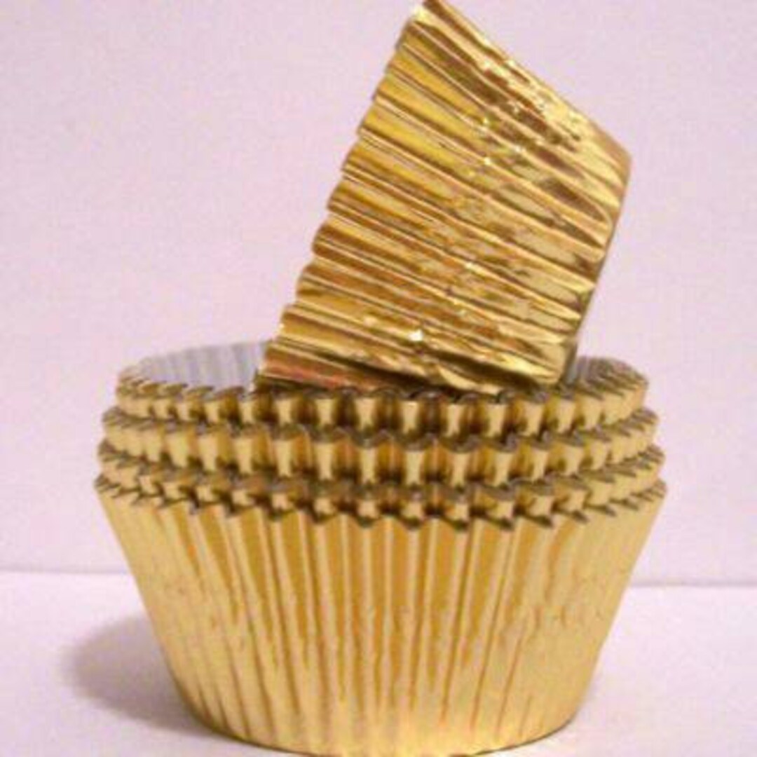 GOLD FOIL Cupcake Liners Etsy