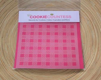 MINI BUFFALO PLAID Cookie Countess, Cookie Stencil/Cupcake Stencil