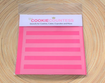 WIDE STRIPE Stencil, Cookie Countess, Cookie Stencil/Cupcake Stencil