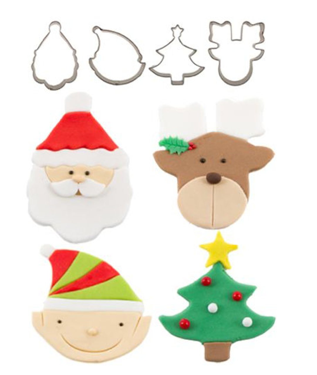 CUTIE CUPCAKE CHRISTMAS Cookie Cutter Set, Mini Christmas Set, 4 Piece ...