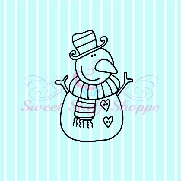 SNOWMAN PYO, Silk Screen,  Stuff Shoppe, Silk Screen Cookie Stencil, Mesh Stencil, Cookie Stencil, Custom Silk Screen