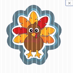 CUTE TURKEY Cookie Cutter, 3D Printed Cookie Cutter, Sweet Stuff Shoppe