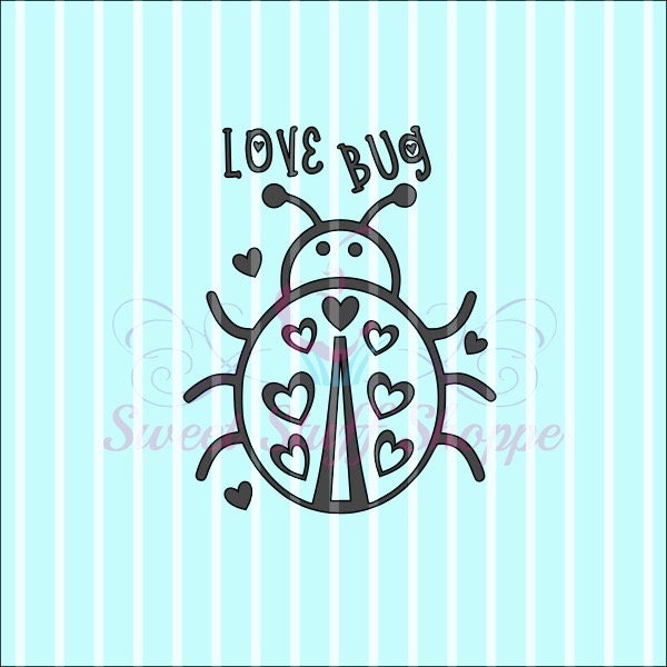 LOVEBUG PYO Silk Screen, Cookie Silk Screen, Silk Screen Cookie Stencil, Mesh Stencil, Cookie Stencil, Custom Silk Screen