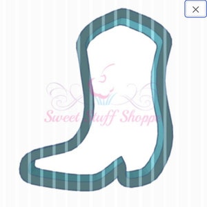 COWBOY BOOT COOKIE Cutter, 3D Printed Cookie Cutter, Sweet Stuff Shoppe