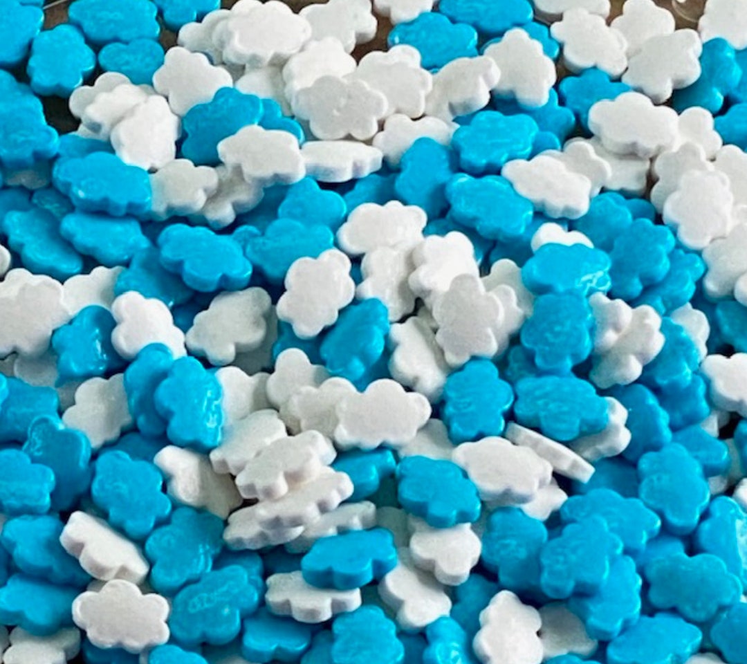 CLOUDS SPRINKLES Blue and White Sprinkles 4 Ounces Etsy