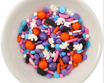 MONSTER MASH SPRINKLES, Halloween Sprinkles, Confetti Sprinkles, Edible Sprinkles, 4 Ounces