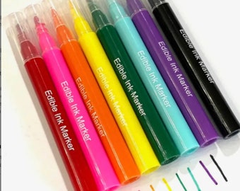 EDIBLE MINI MARKERS! Available in 8 Colors.