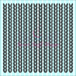 May include: A black and white pattern of repeating leaf shapes, creating a braided or woven effect. The pattern is repeated across the image, creating a seamless design.