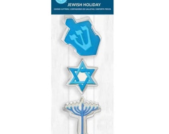 JEWISH HOLIDAY 3 Piece  Cookie Cutter Set