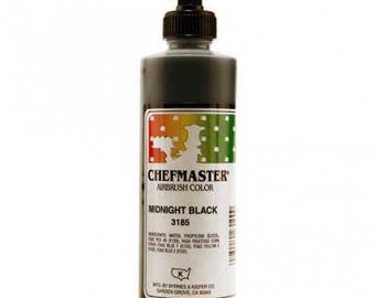 MIDNIGHT BLACK Chefmaster Airbrush Color
